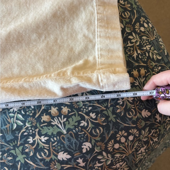 Anthropologie Maeve Cream Corduroy Colette Pants 33 - Picture 9 of 10